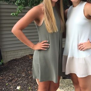 American Eagle Summer Dress, olive green, size M